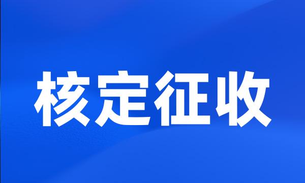 核定征收