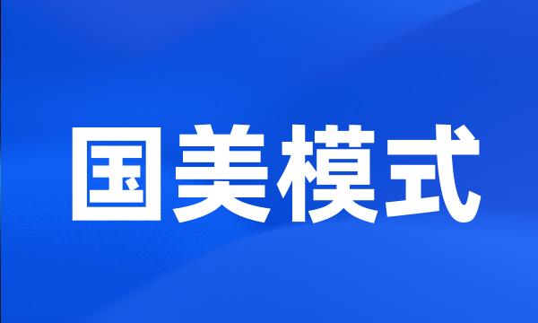 国美模式