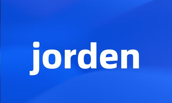 jorden