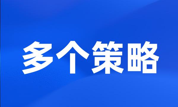 多个策略