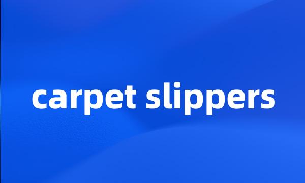 carpet slippers