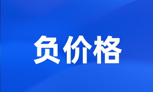 负价格