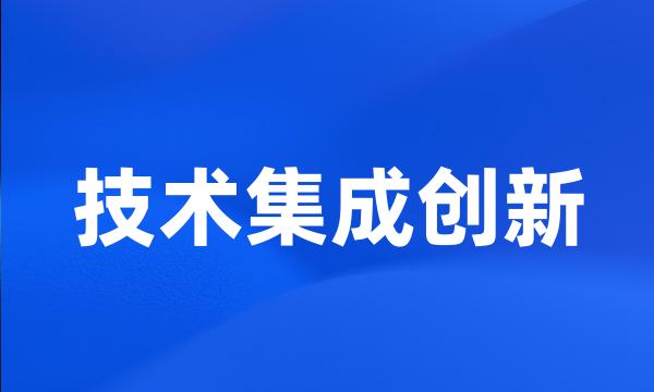 技术集成创新