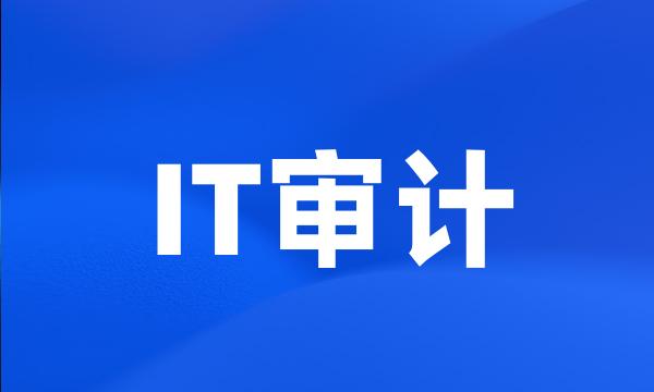 IT审计