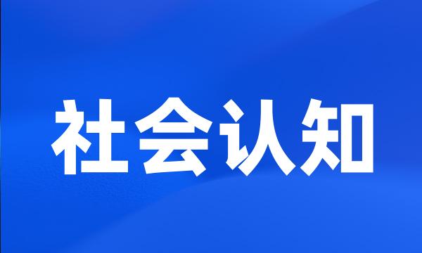 社会认知