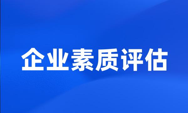 企业素质评估