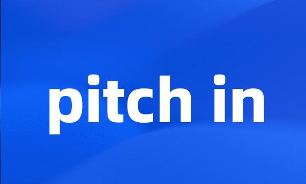 pitch in