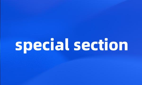 special section