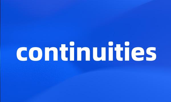 continuities