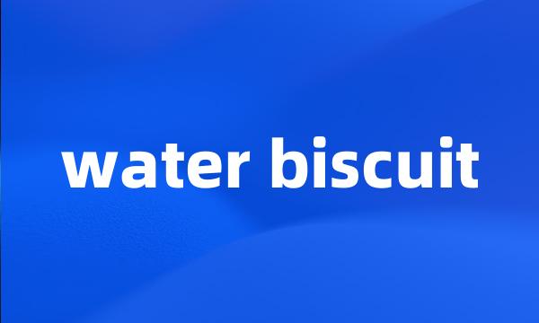 water biscuit