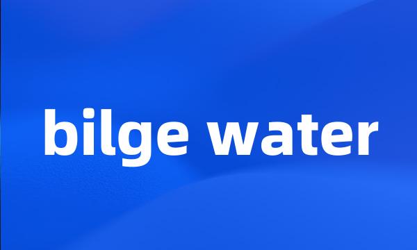 bilge water