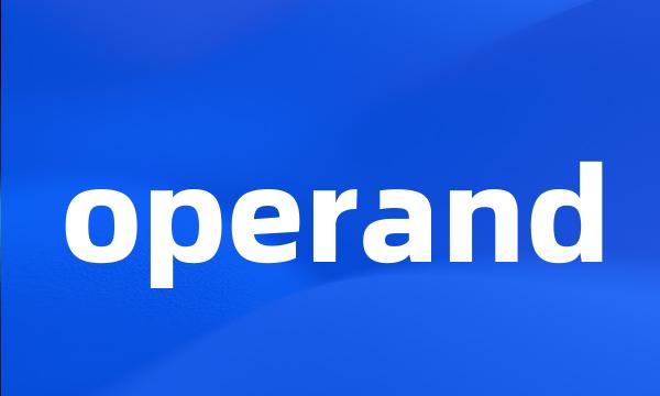 operand