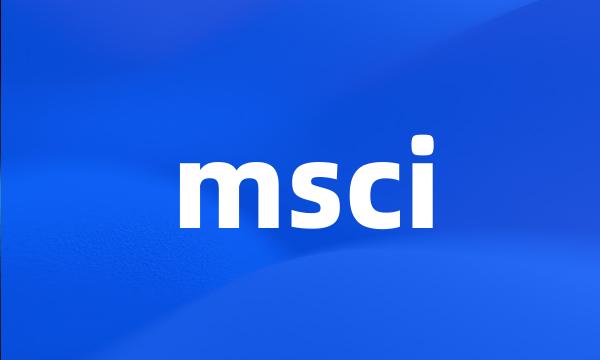 msci