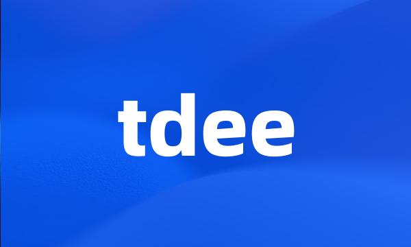 tdee