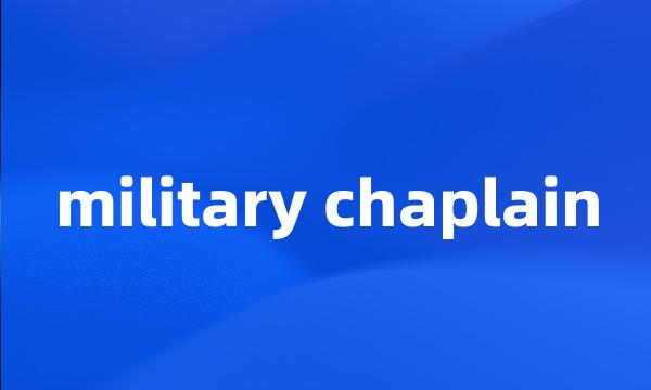 military chaplain