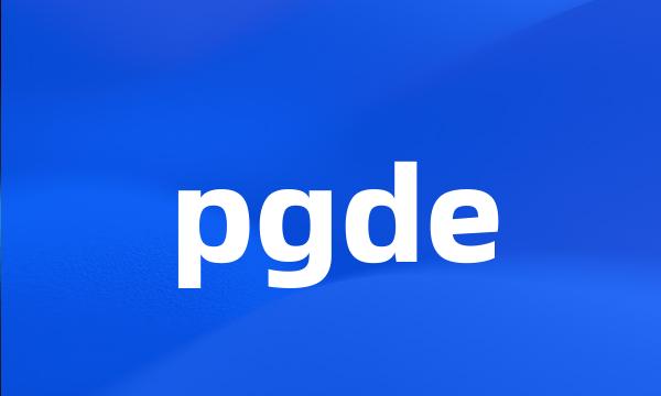 pgde