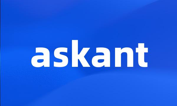 askant