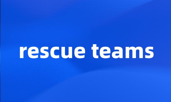 rescue teams