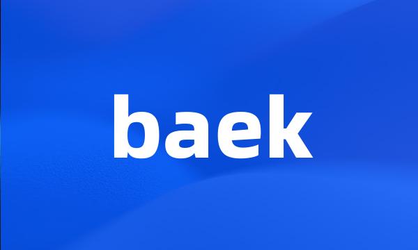 baek