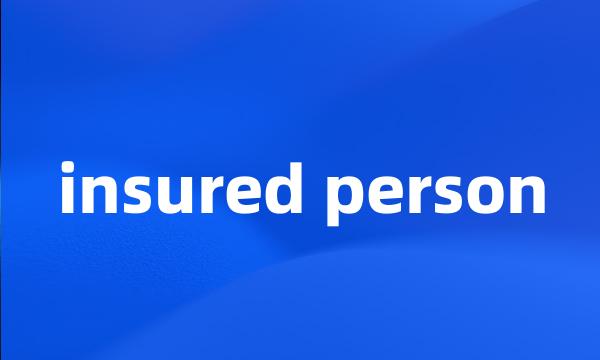 insured person