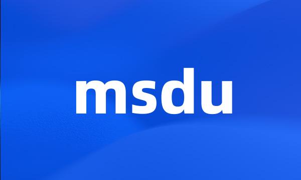 msdu