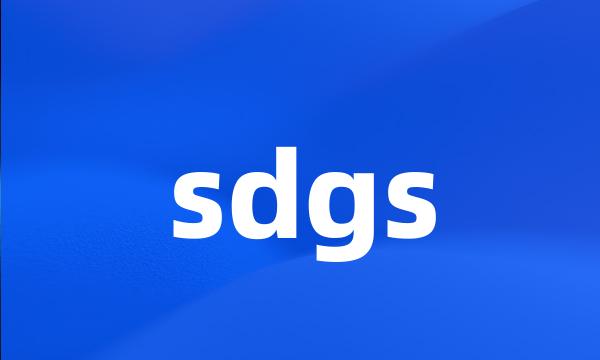 sdgs