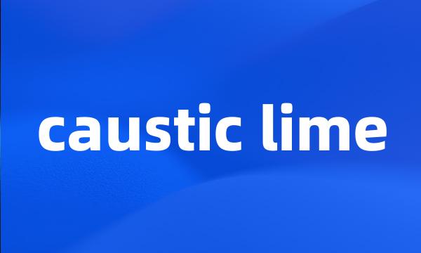 caustic lime