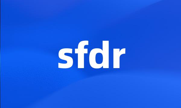 sfdr