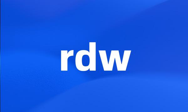 rdw