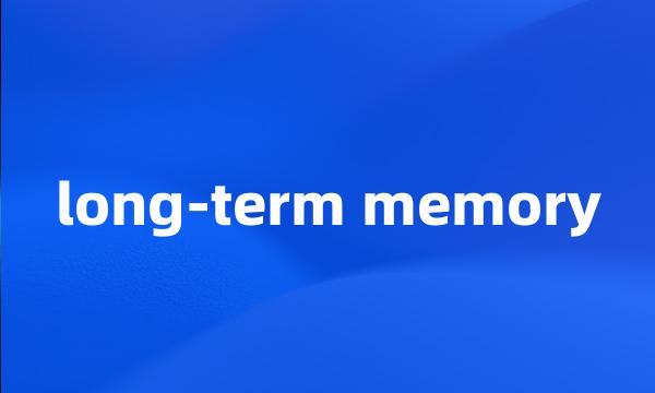 long-term memory