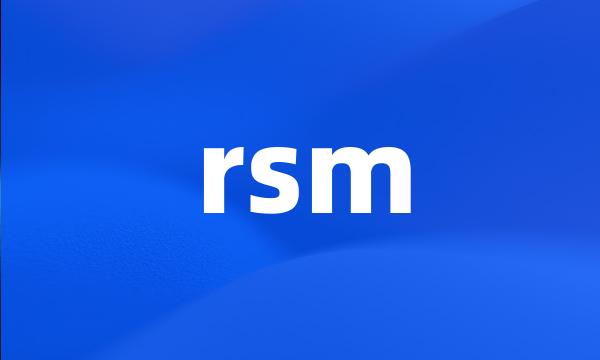 rsm