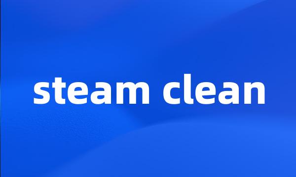 steam clean