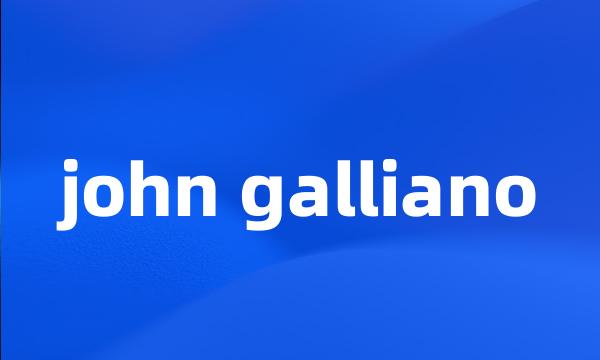 john galliano