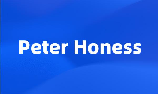 Peter Honess