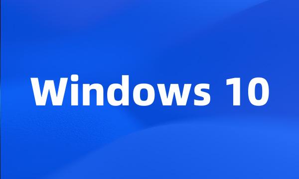 Windows 10