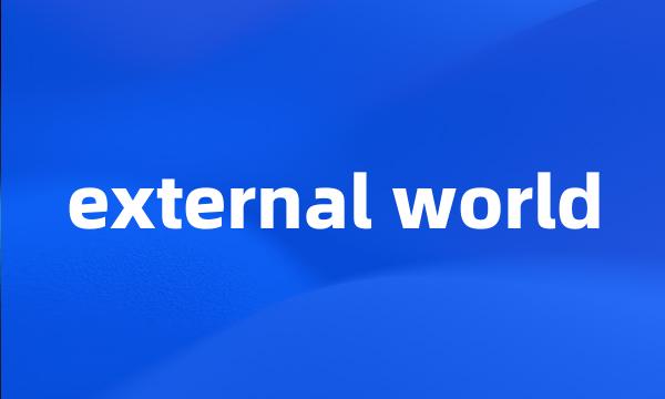 external world