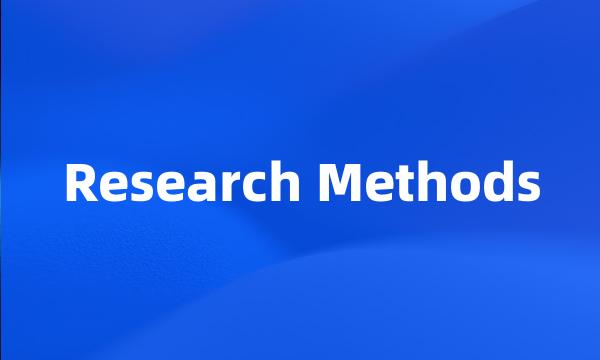 Research Methods