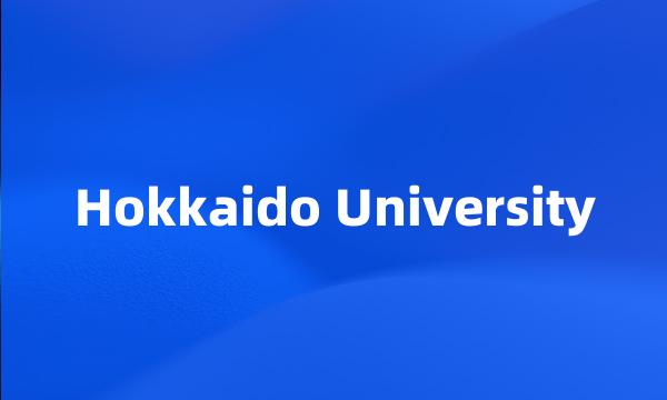 Hokkaido University