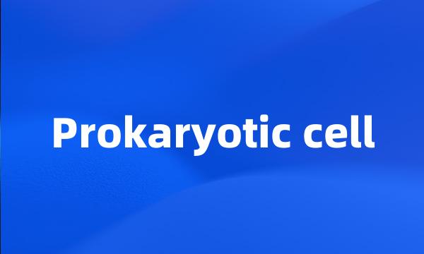 Prokaryotic cell