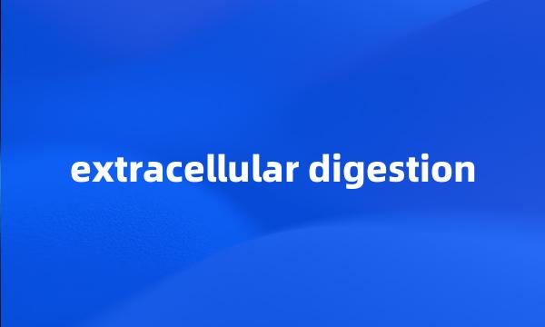 extracellular digestion