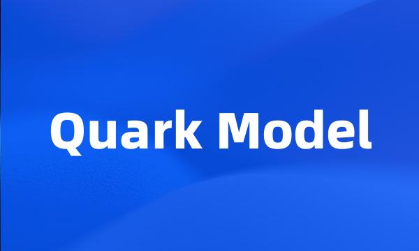 Quark Model