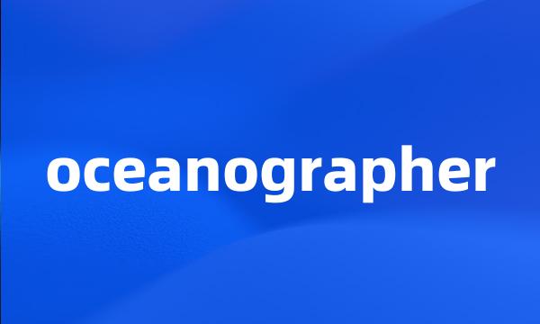 oceanographer