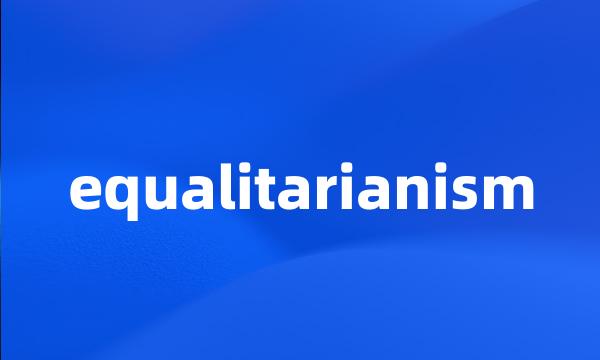 equalitarianism