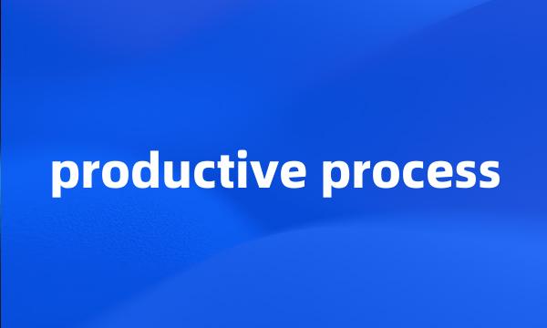 productive process