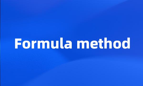 Formula method