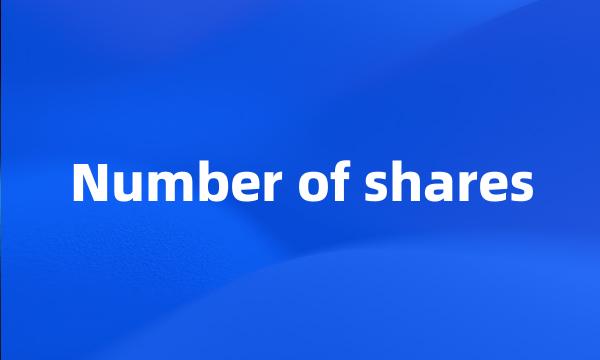 Number of shares