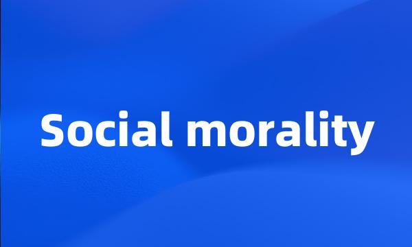 Social morality