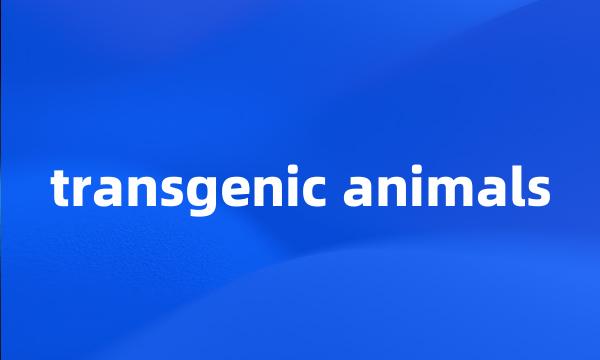 transgenic animals