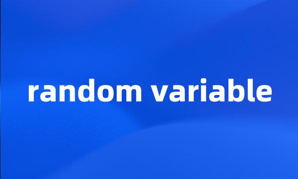 random variable