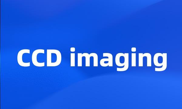 CCD imaging